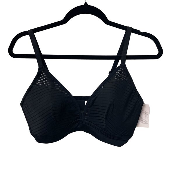 Auden Other - AUDEN BRA BLACK STRIPED WOMEN'S BRALETTE LIGHTLY LINED ADJUSTABLE STRAPS NWT